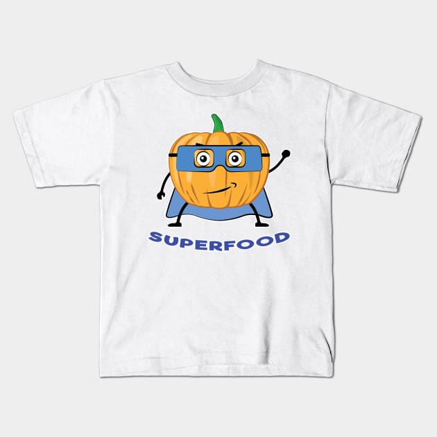 Pumpkin Superfood - Funny Kids T-Shirt by DesignWood Atelier